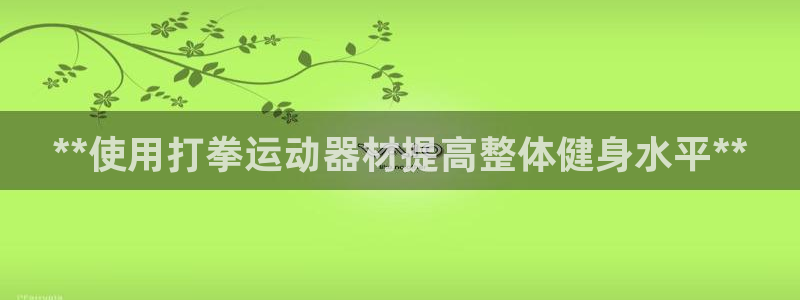 意昂体育3平台假的吗是真的吗：**使用打拳运动器材提高整体健